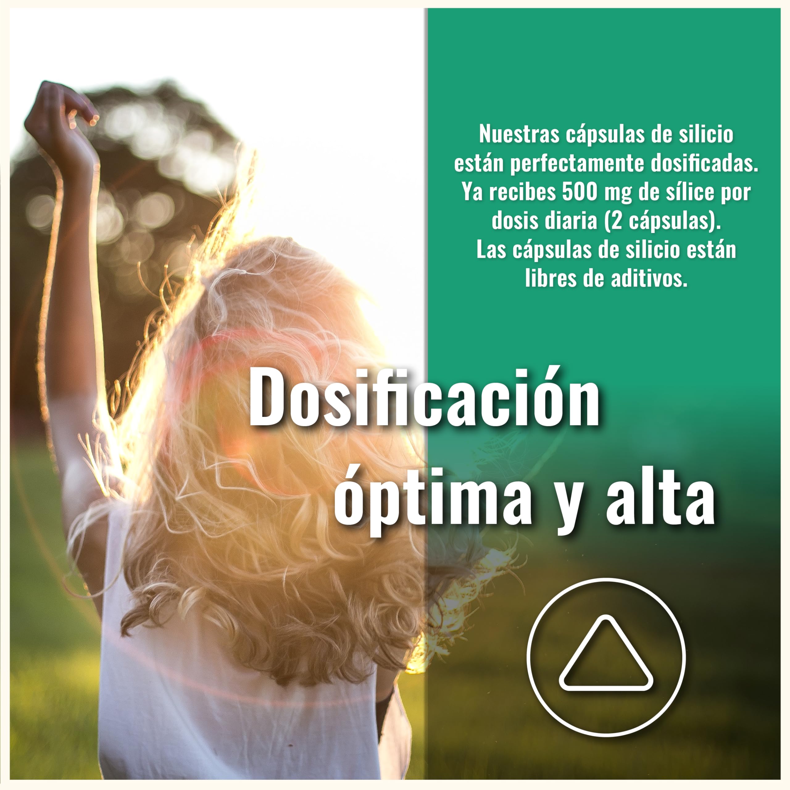 Cápsulas de Silicio - 250 Cápsulas - Silicio de Extracto de Brote de Bambú - Alta Dosis de Sílice - 500 mg por dosis diaria - silicio capsulas