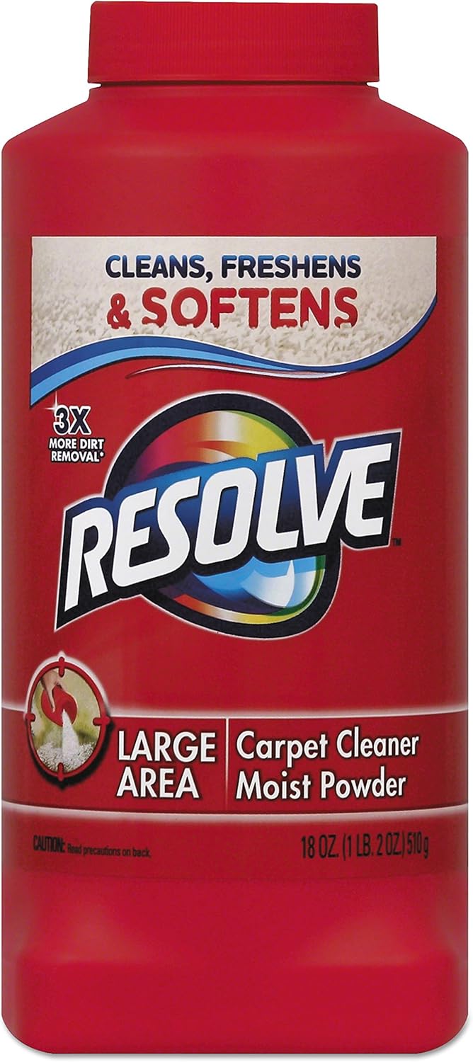 Resolve Carpet Cleaner Powder, 108 oz (6 Bottles x 18 oz), For Dirt