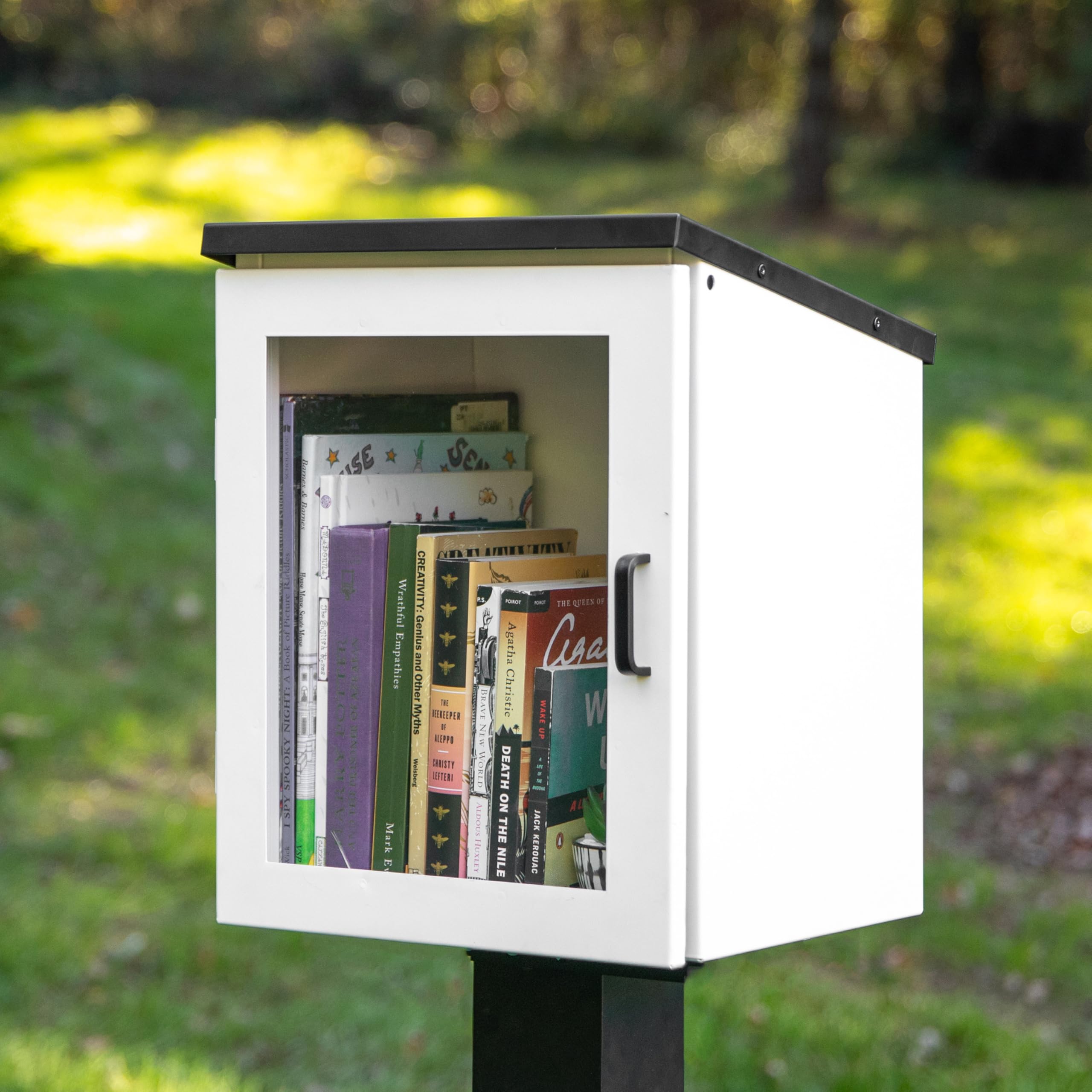 Boîte à livres d'extérieur en acier étanche mini bibliothèque de rue Ilyapa