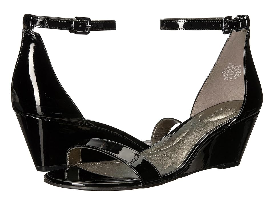 

Bandolino Omira (Black Sleek Patent PU) Women's Wedge Shoes