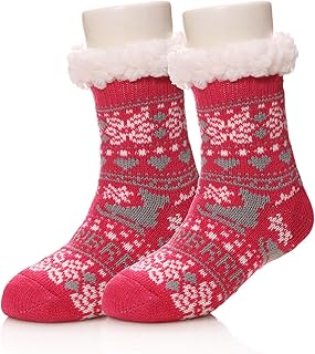 SEEYAN Boys,Clothing,Socks & Hosiery,Socks Kids Boy Girl Soft Thick Warm Slipper Socks Winter Fleece Fuzzy Non-Skid Children Home Socks