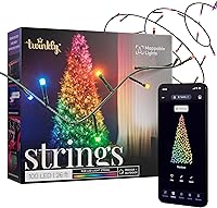 Vista 1 de Twinkly Strings 100 LED RGB, Cadena de luces LED para interiores y exteriores, Luces LED inteligentes, LEDs trazables, Compatibles con Alexa