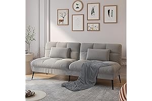COMHOMA Futon Couch with Adjustable Backrest