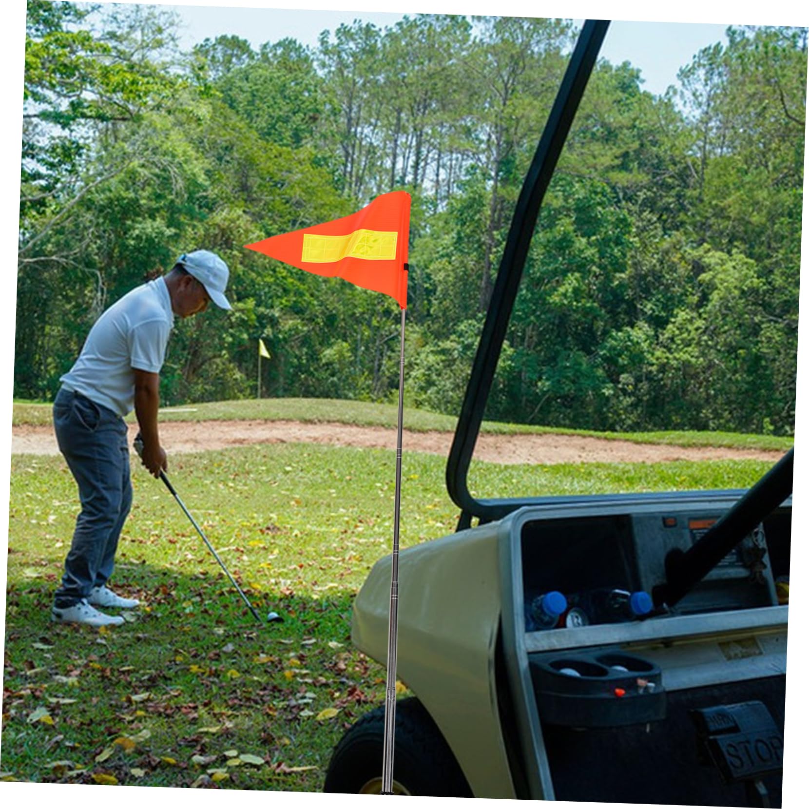 iplusmile 5piezas Bandera De Seguridad Reflectante Telescópica Para Carritos De Golf y Sillas De Ruedas Aumenta Visibilidad y Protección Movilidad
