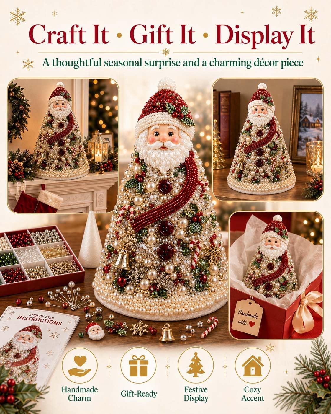 Beaded Christmas Tree Kit，Christmas - Candy image 5