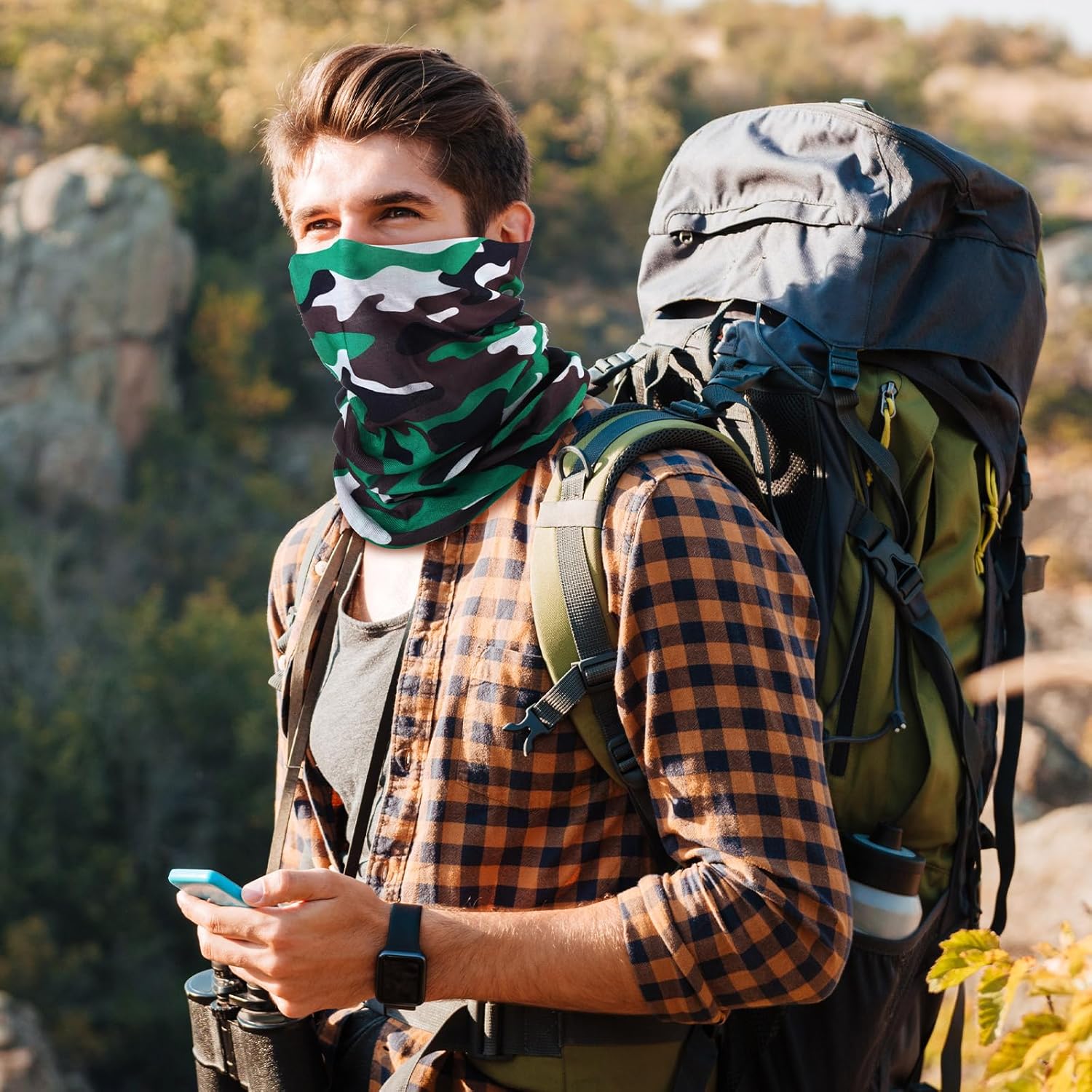 Bonuci 100 Pcs Neck Gaiter Bulk Seamless Neck Gaiter Face Coverings Breathable Elastic Headwear Bandana for Women Men - Image 6