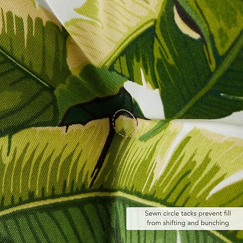 Miniatura 5 de Greendale Home Fashions Cojines para sillas de respaldo alto de 44 x 22 pulgadas para exteriores (juego de 2), color blanco tropical