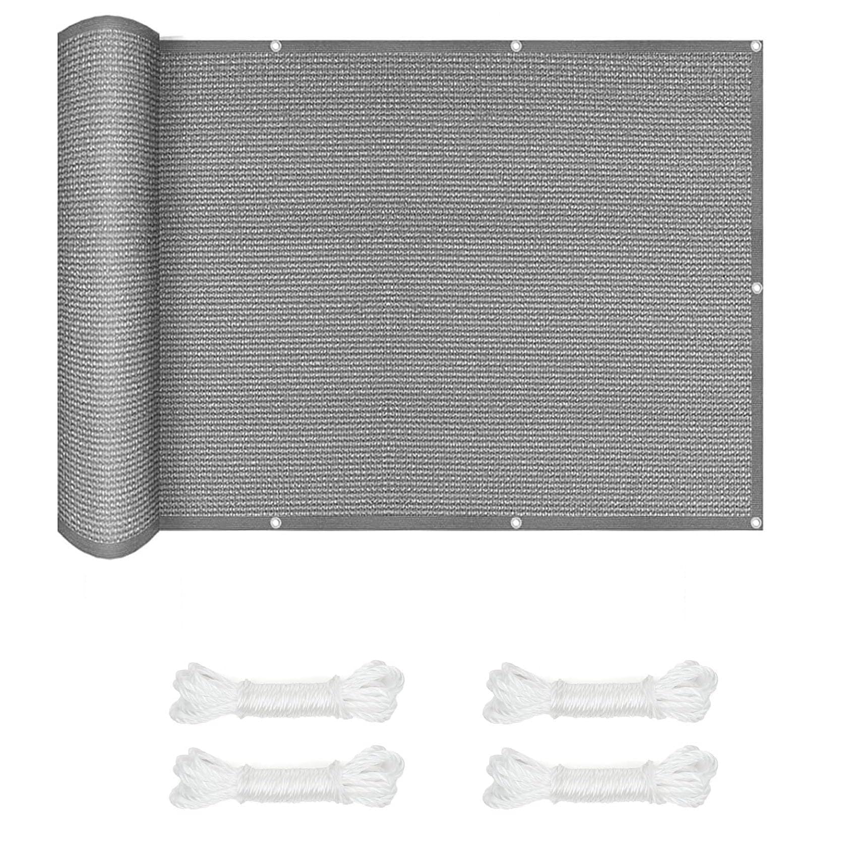 Voile d'ombrage rectangulaire pour terrasse et salon de jardin gris