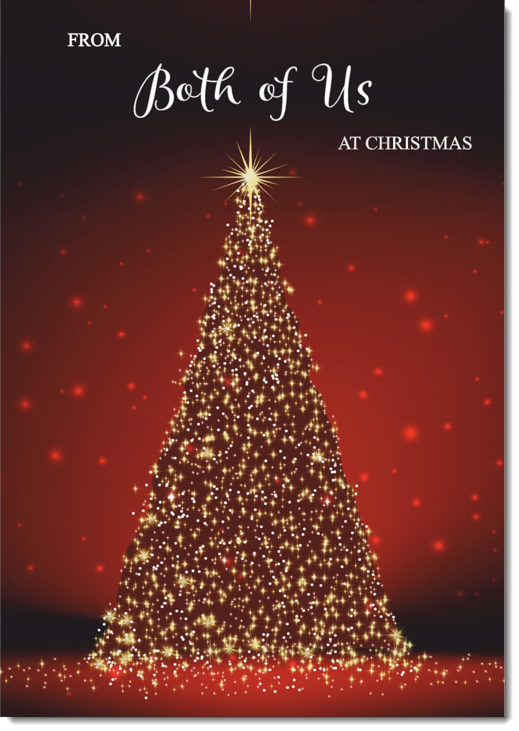 doodlecards From Both Of Us Christmas Card Red Christmas Tree Large A4 Size Christmas Card for From Both Of Us with Plain Envelope — image 1
