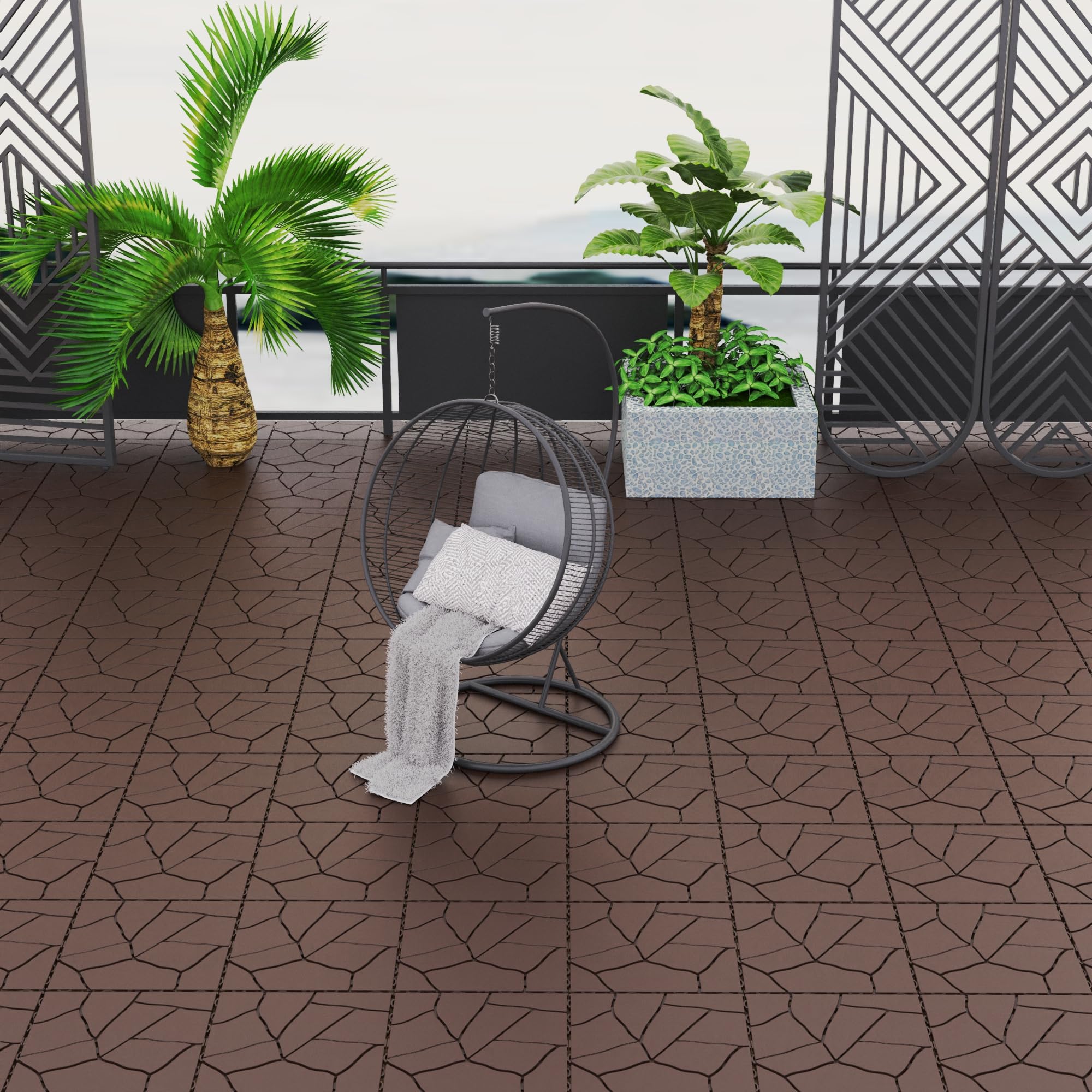 Amazon.com: Interlocking Deck Tiles, 44 Pack 12” x 12” Patio Tiles