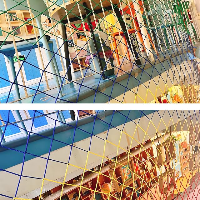 Foto 2 de 8 de GYUEZX Red de Seguridad para Niños 3.5x5.5m,Red Anticaída para Mascotas,Gatos,Balcón,Escalera,Valla…