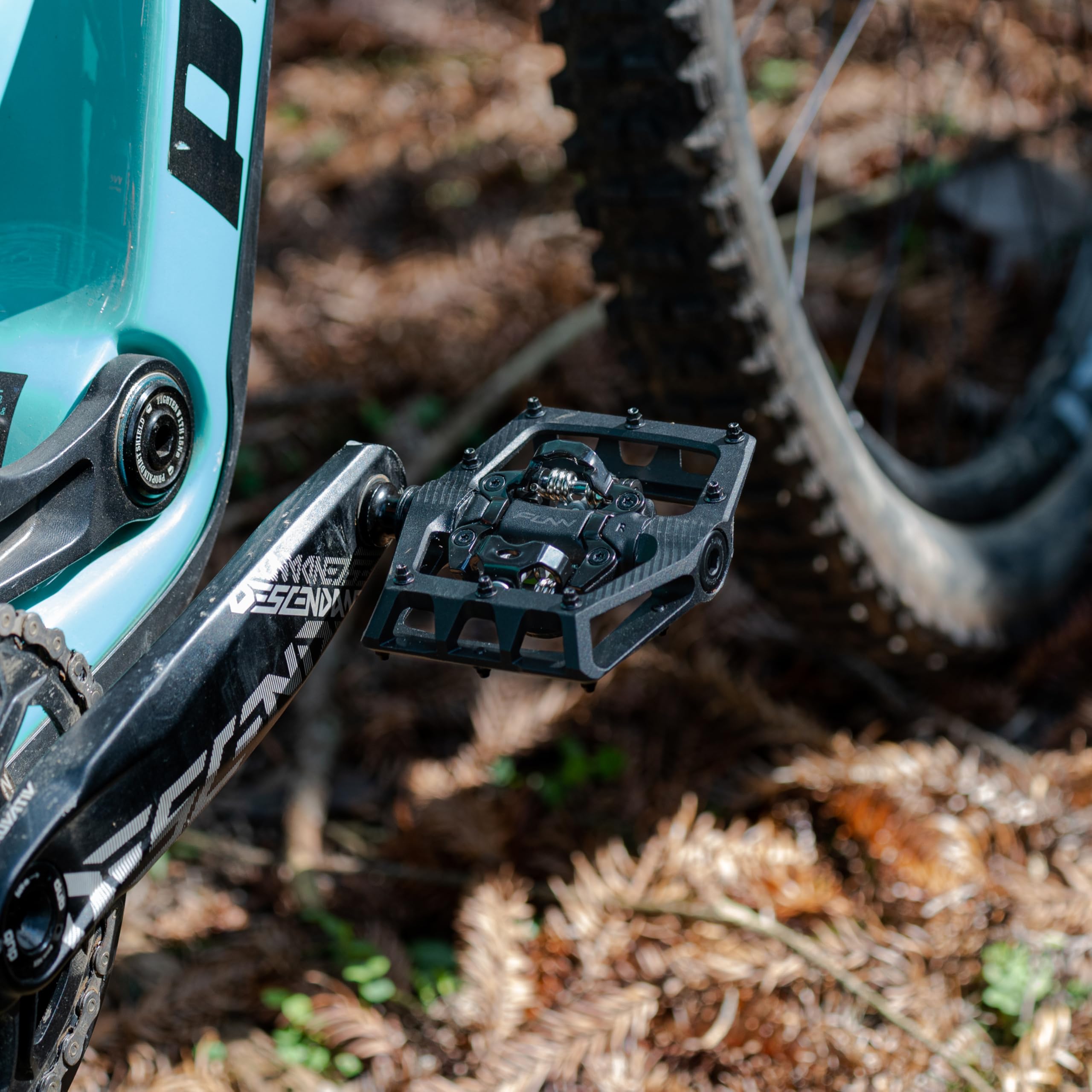 Funn Ripper2 Pedales Automáticos MTB, Enganche Angular, Calas SPD | cuerpo central AL6061 forjado, plataforma cóncava, eje CrMo, rosca 9/16", enganche a 15 grados, Trail Enduro DH