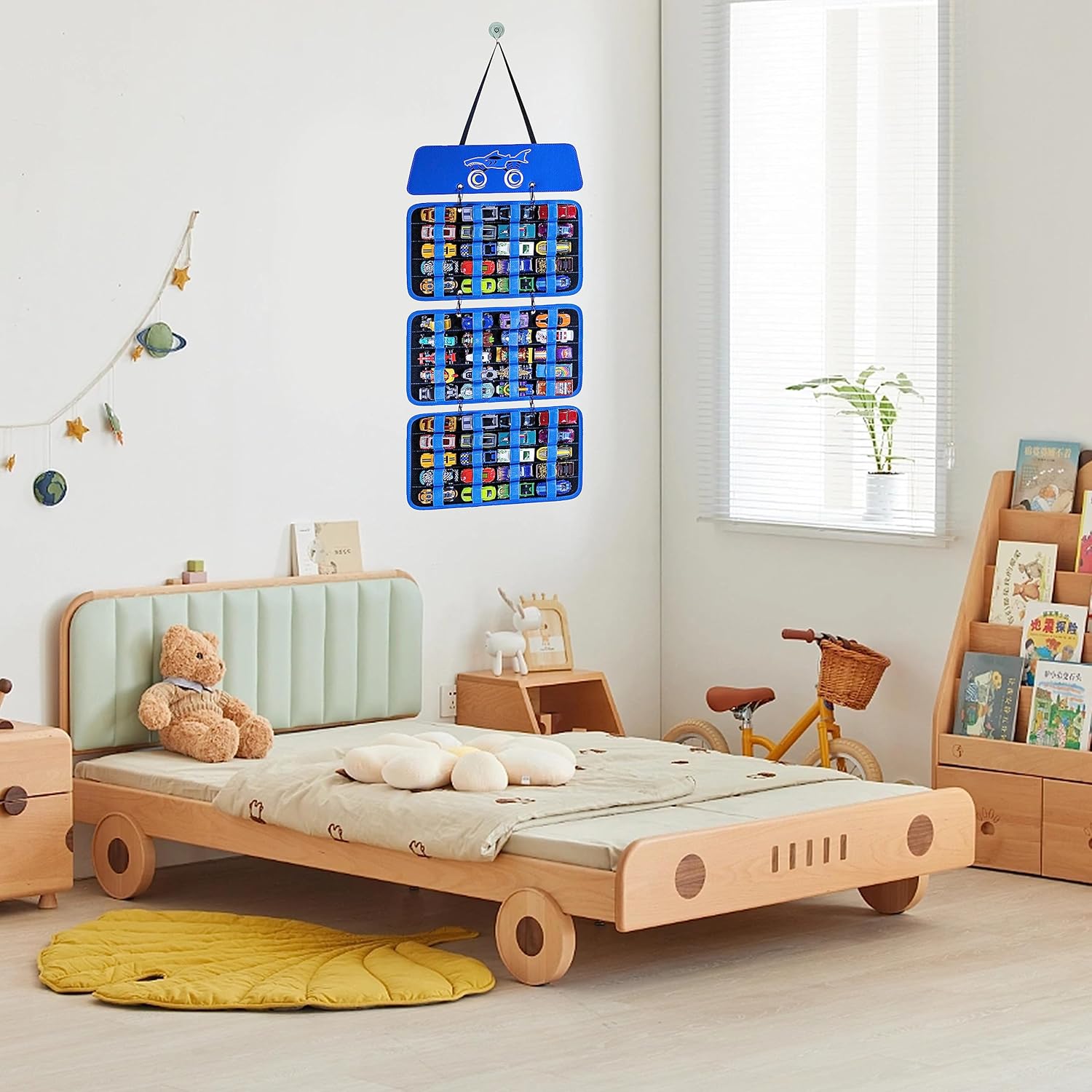 Storage Organizer Display Hanging Case for HOT Wheels, Matchbox Cars,Disney1:64 Scales Trucks and Cars