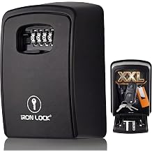 SAFEIron Lock  - XXL Key Lock Box Wall Mount for Keys 4 Digit Combination