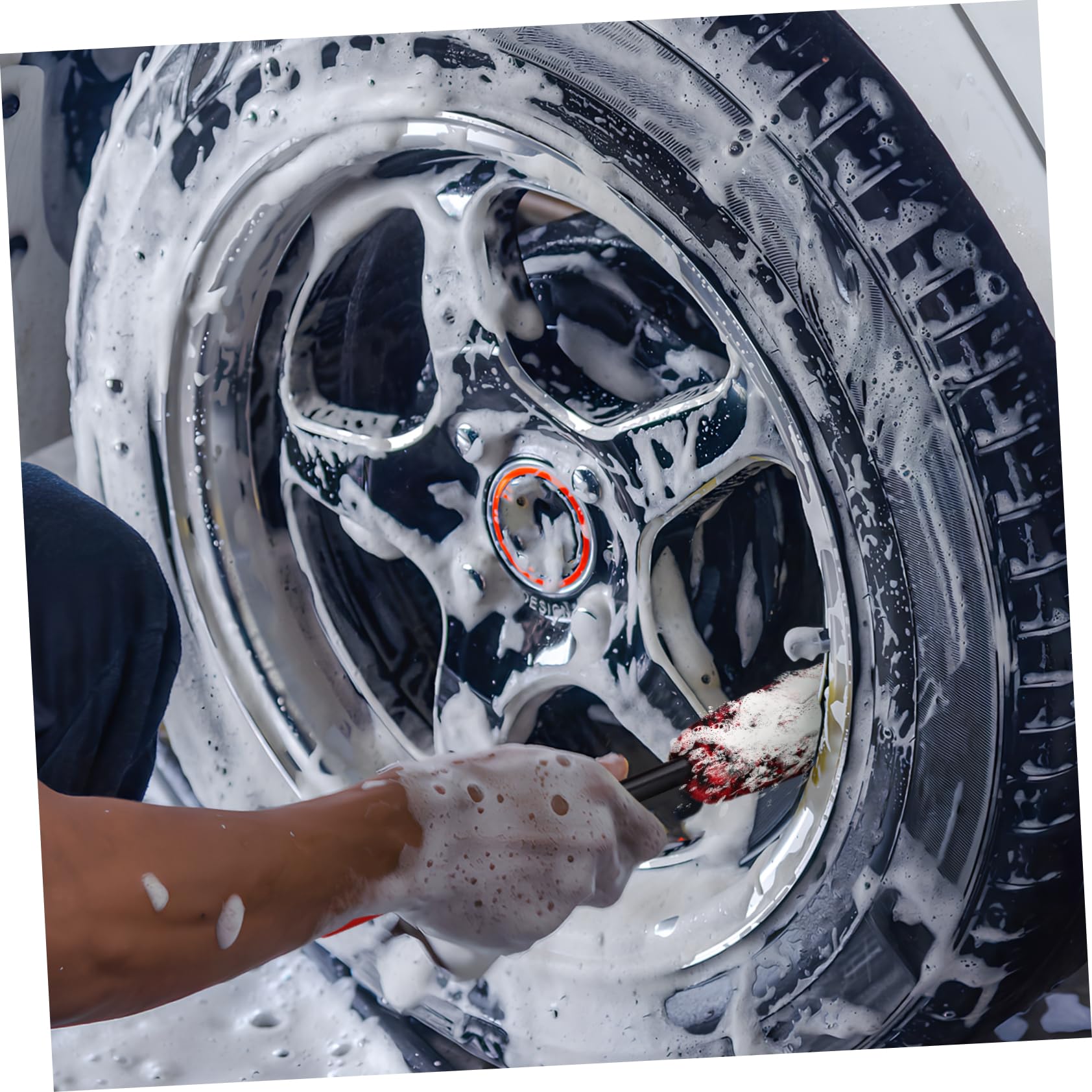iplusmile 4er-Set Auto-detailbürsten-Set Felgenreinigungsbürsten Radnabenbürste Reifenreiniger Detailbürste Autobürste Felgenreinigungsbürste Felgenreiniger-Werkzeuge 3 Stück * 4
