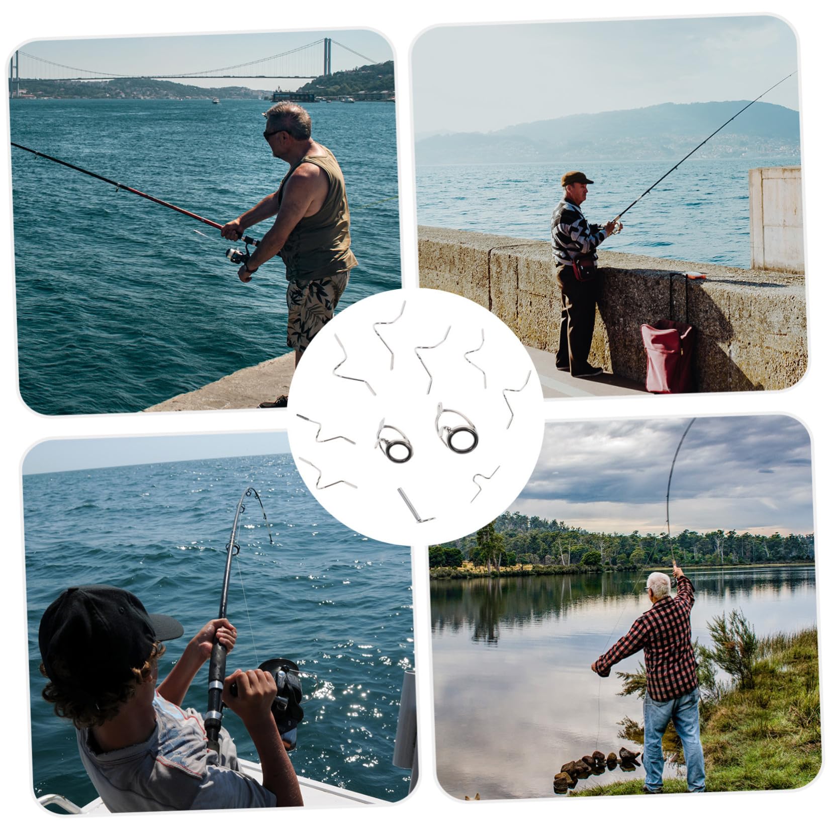 Toyvian Teiliges Angelruten Reparaturset DIY Augenringe Für Verschiedene Zubehör Für Angler Und Fliegenfischer Für Schnelle Reparaturen