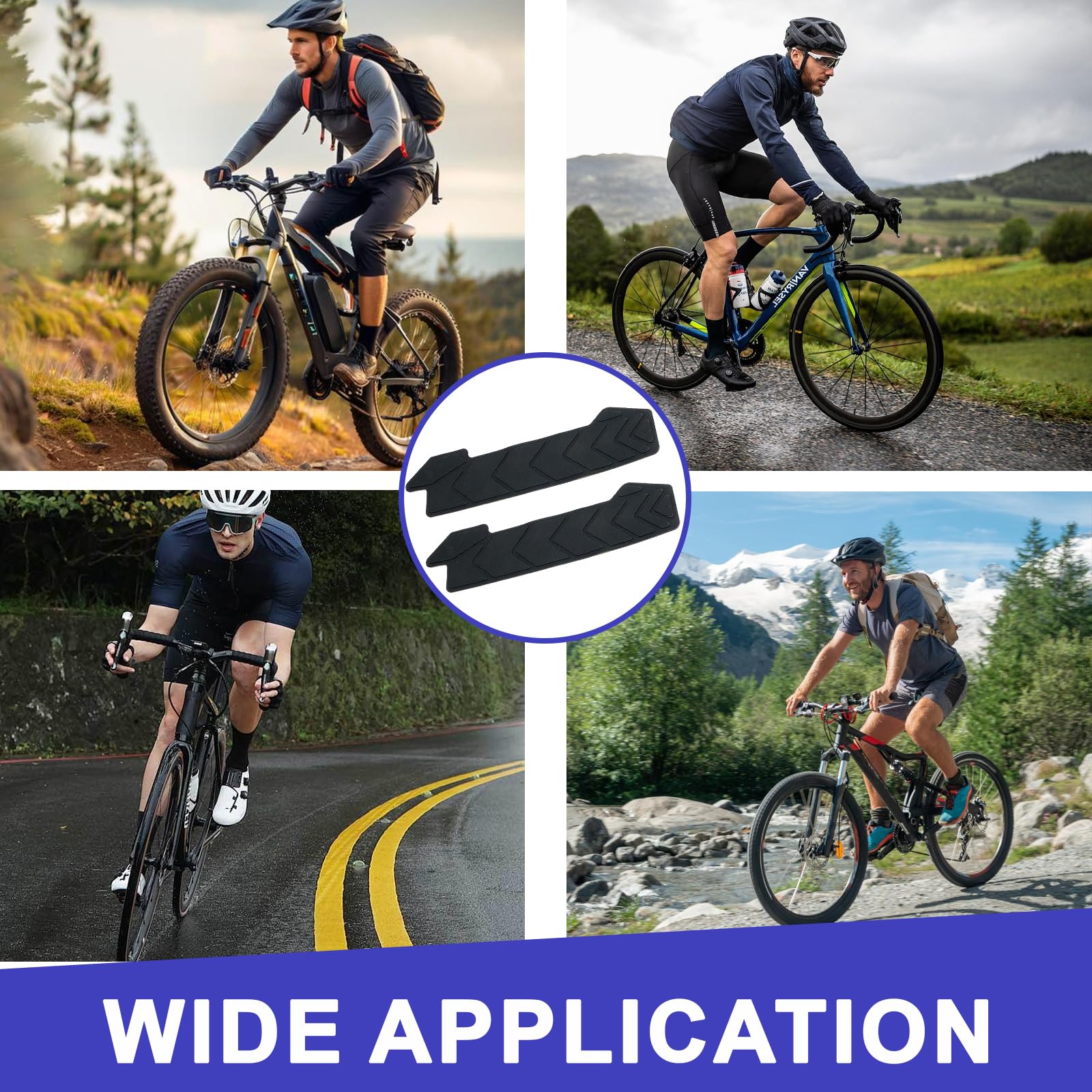2 Pièces Protection De Chaîne De Vélo, Protection De Chaîne De Cadre, Anti-Rayures Et Anti-Dommages, Accessoires De Cyclisme Pour VTT, Vélo De Route Et Vélo De Ville