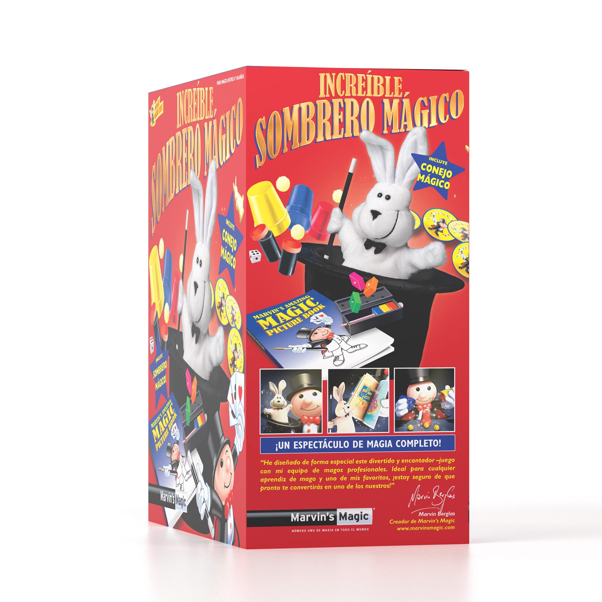 Marvin's Magic - Juego de Trucos de Magia de Madera para Niños - Incluye Bloques de Escape - Conejo Que Desaparece - Naipes Que Suben - Set Educativo - Regalo Ideal Cumpleaños