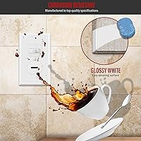 Vista 66 de ENERLITES Placa de pared de metal dúplex para receptáculos, cubierta de salida de acero inoxidable, resistente a la corrosión, tamaño de 1 banda