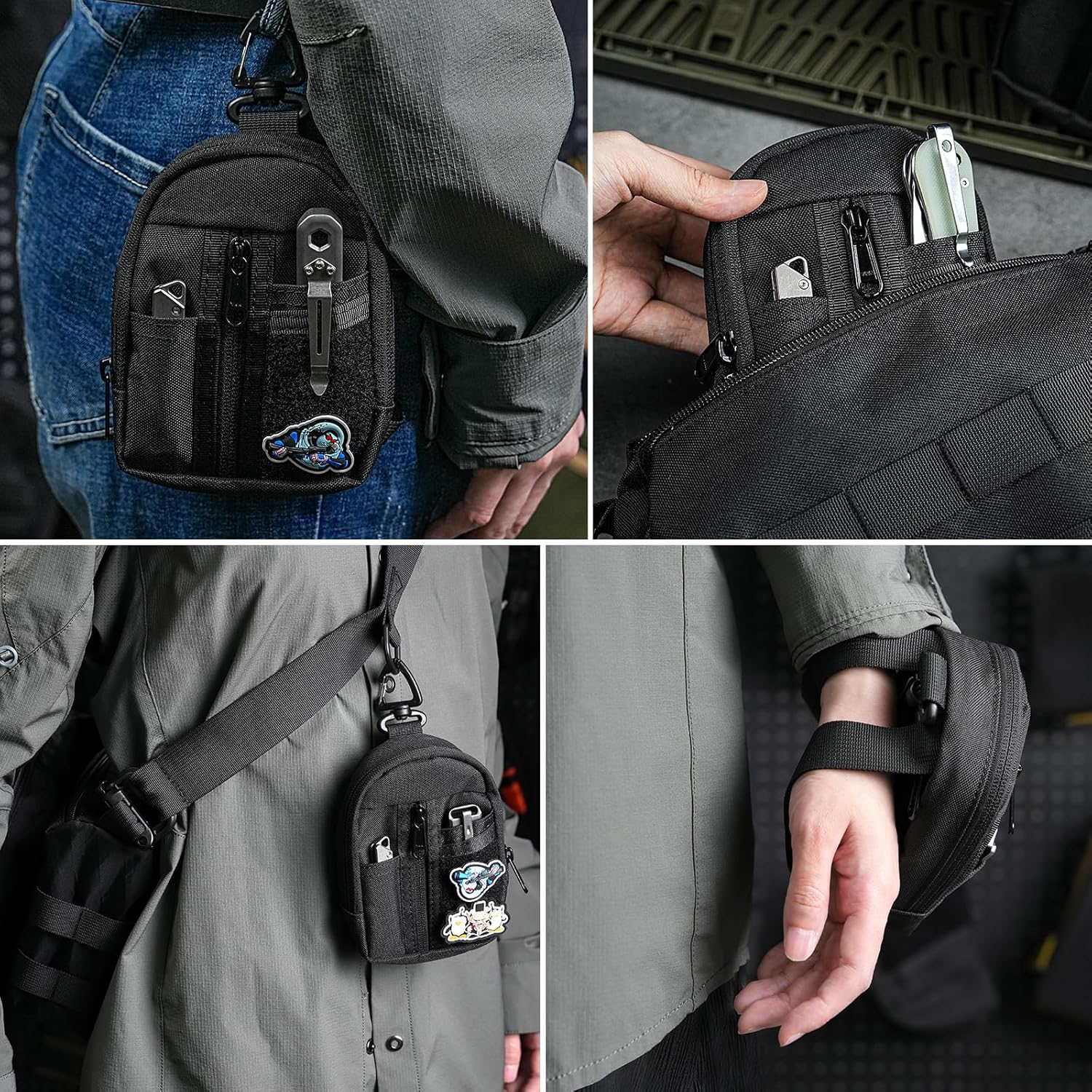 VIPERADE VE35 Small EDC Pouch, Tactical Keychain Pouch, Small EDC Organizer