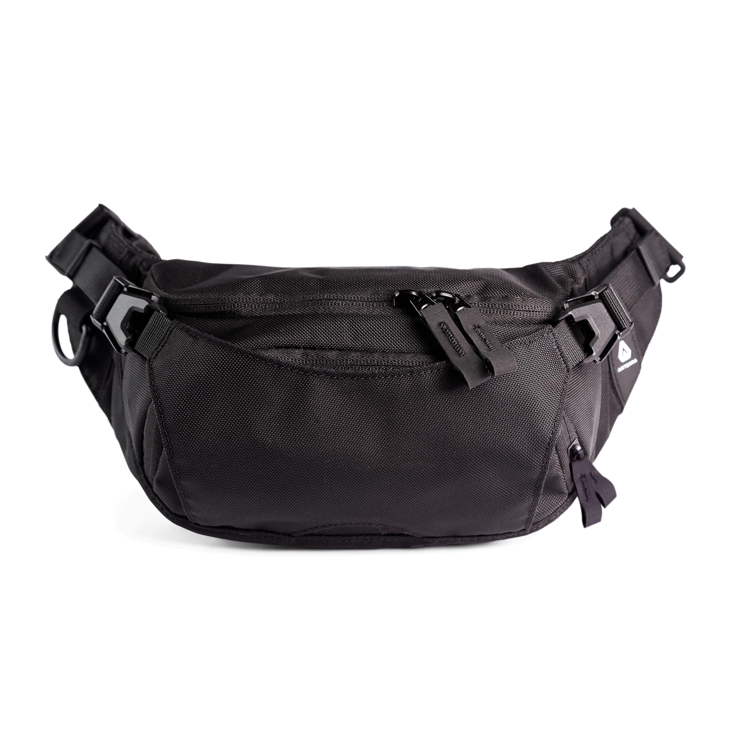 ARTERRA Falcon2L Bauchtasche – 2 Liter Sling Hip Bag mit verstellbarer Erweiterung, kompakt, leicht, für den täglichen Gebrauch, Outdoor, Hundespaziergänge, Wandern, Obsidian Black, Einheitsgröße, Hip