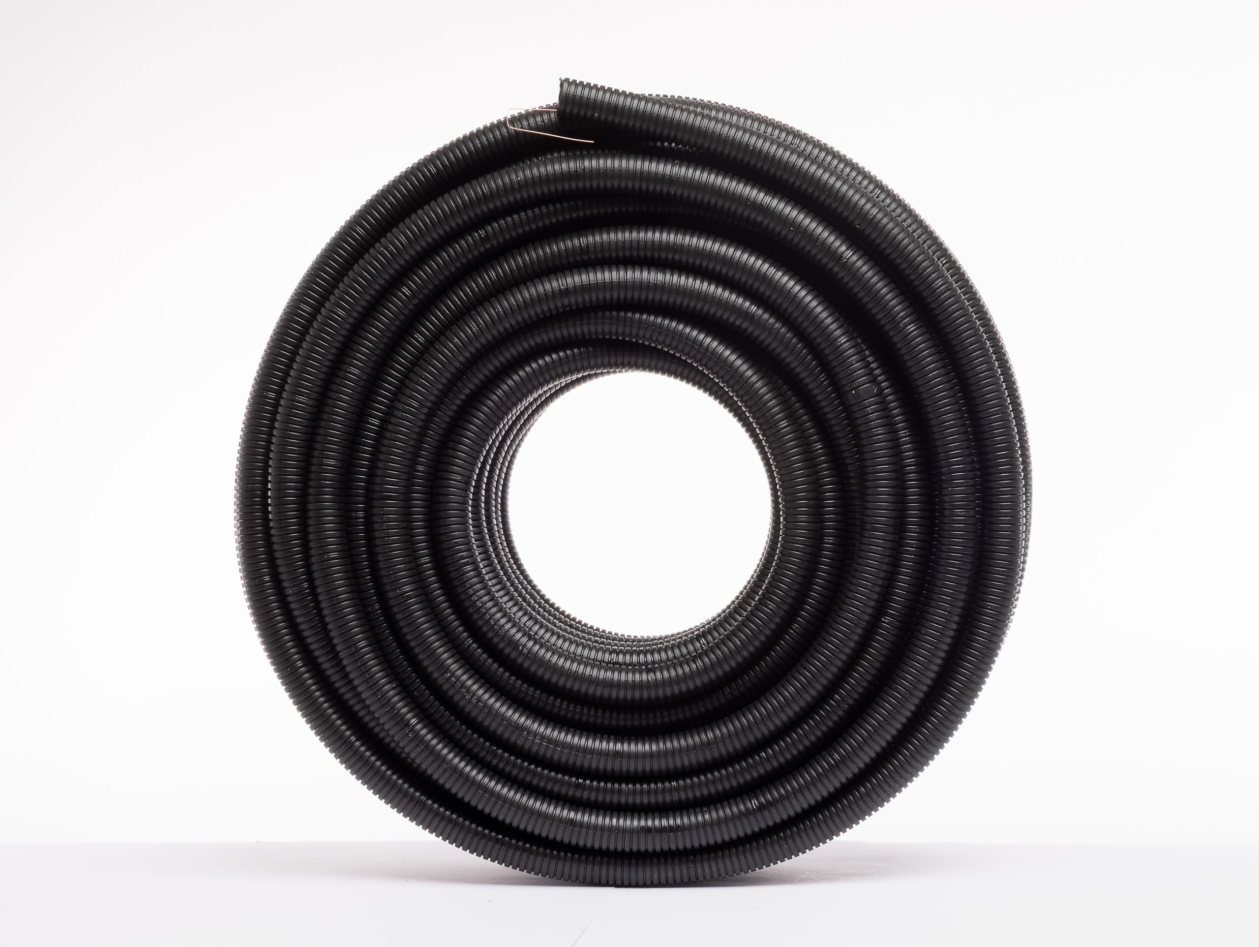 Flexibles Wellrohr mit Führungsdraht, Härtedruck 750N, Ungeschlitzt, UV-Beständig, Durchmesser 19mm, Länge 25 m