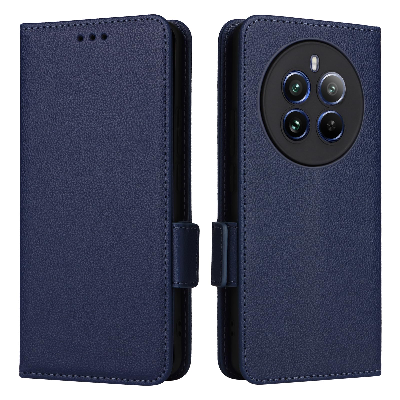 OIATROE Wallet case Stand Cover for Realme 12 Pro/12 Pro Plus -Magnetic Closure, Ultra Slim Leather Flip Cover Wallet for Realme 12 Pro/12 Pro Plus-Blue