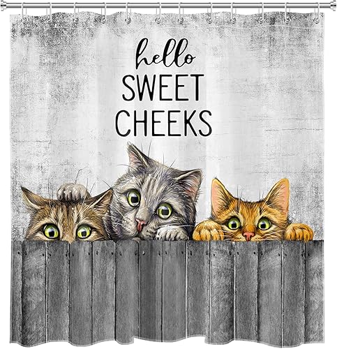 Miniatura 11 de LB Cortina de ducha botancial verde con flores silvestres azules y rosas con hojas sobre fondo beige, cortina de baño de flores rústicas con