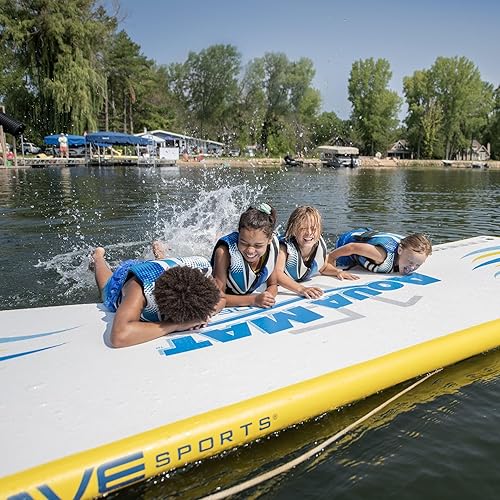 Vista 10 de Rave Sports Inflatable Aqua Mat, Platform and Swim Dock with Dropstitch PVC Construction