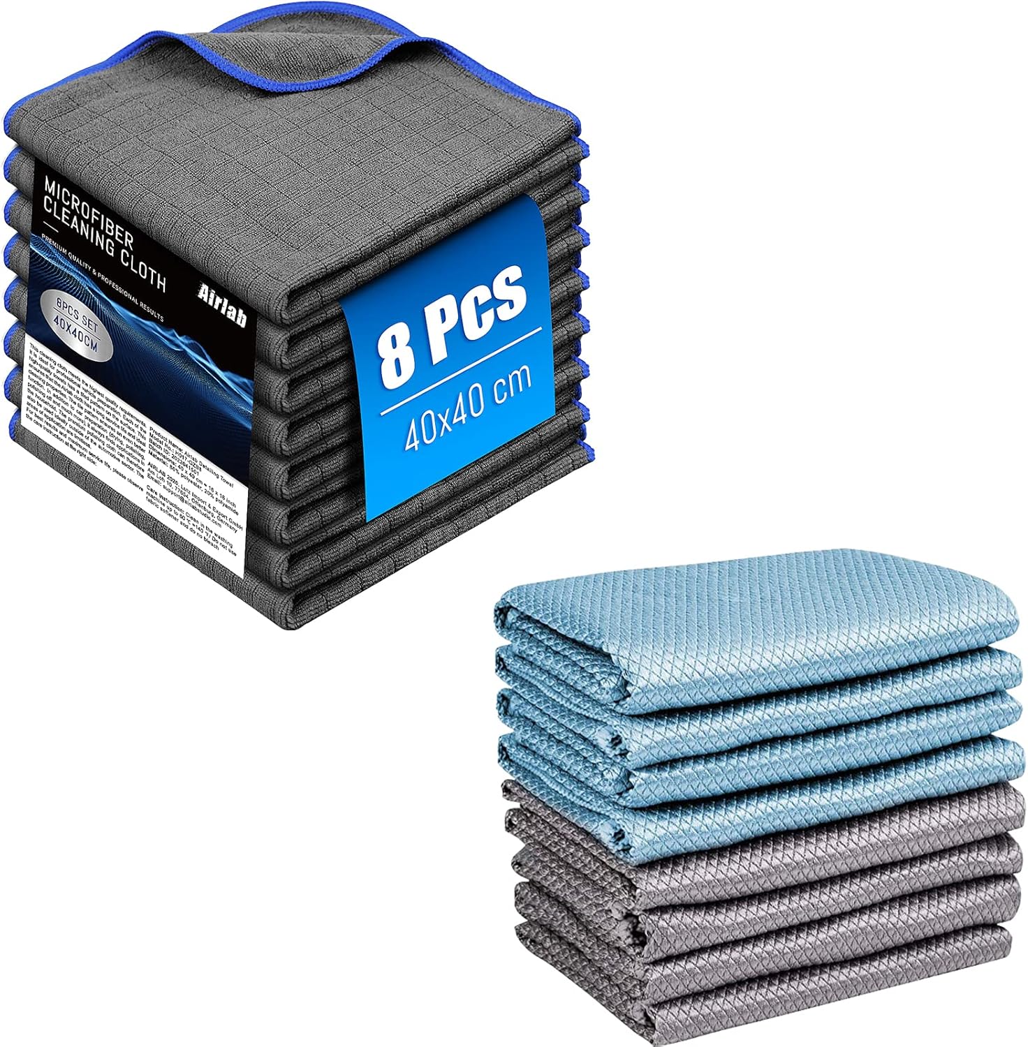 16 Pack, Auto Detailing Cloths & Fish Scale Cleaning Cloths