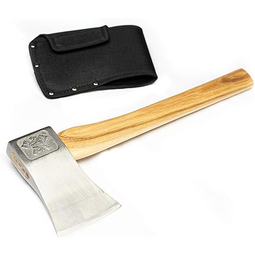 The Bad Axe: World Axe Throwing League Premium Competition Throwing Axe with Throwing Hatchet Nylon Sheath and Hickory Wooden Handle