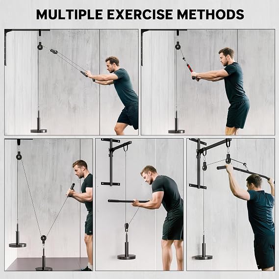 SPORTNOW Weight Pulley System for Home Gym, Cable LAT Pull Down Attachment