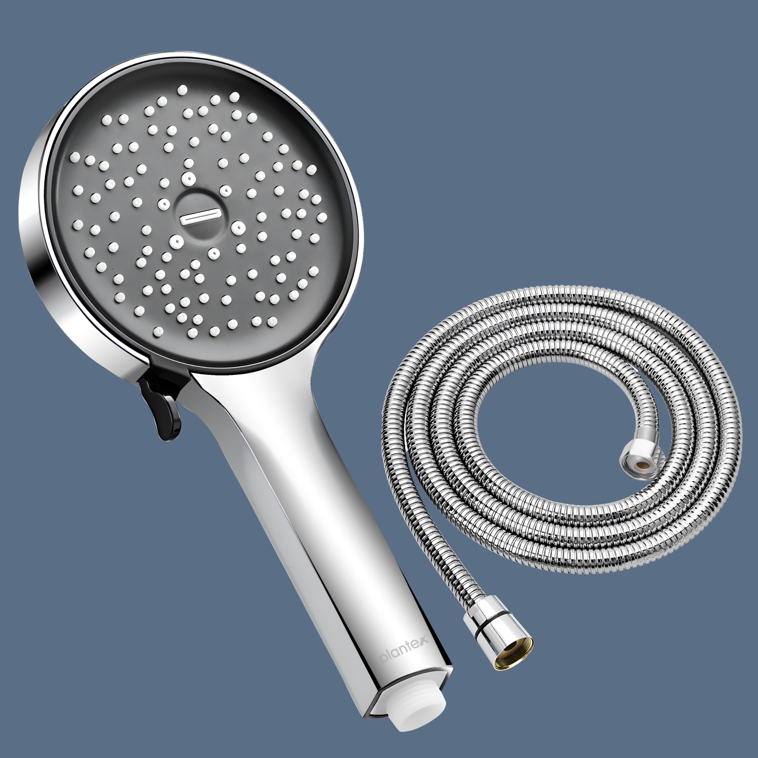 Plantex ABS Round High Pressure Multi Function 6 Mode Spray Handheld Shower for Bathroom with Steel Flexible Tube Pipe 1 Meter/Hand Shower with Hose Pipe for Home/Hotel- (644-Chrome)` (B0CKBYMFG9) Amazon Price History, Amazon Price Tracker