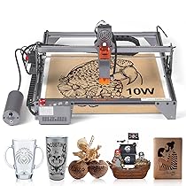 VEVOR Macchina per Incisione Laser 10W Incisore Laser 64 x 58 x 27cm Area di Lavoro 40 x 40cm Velocità di Movimento 10000 mm, min Punto Compresso Protezione Occhi Taglio Laser Legno Metallo Acrilico