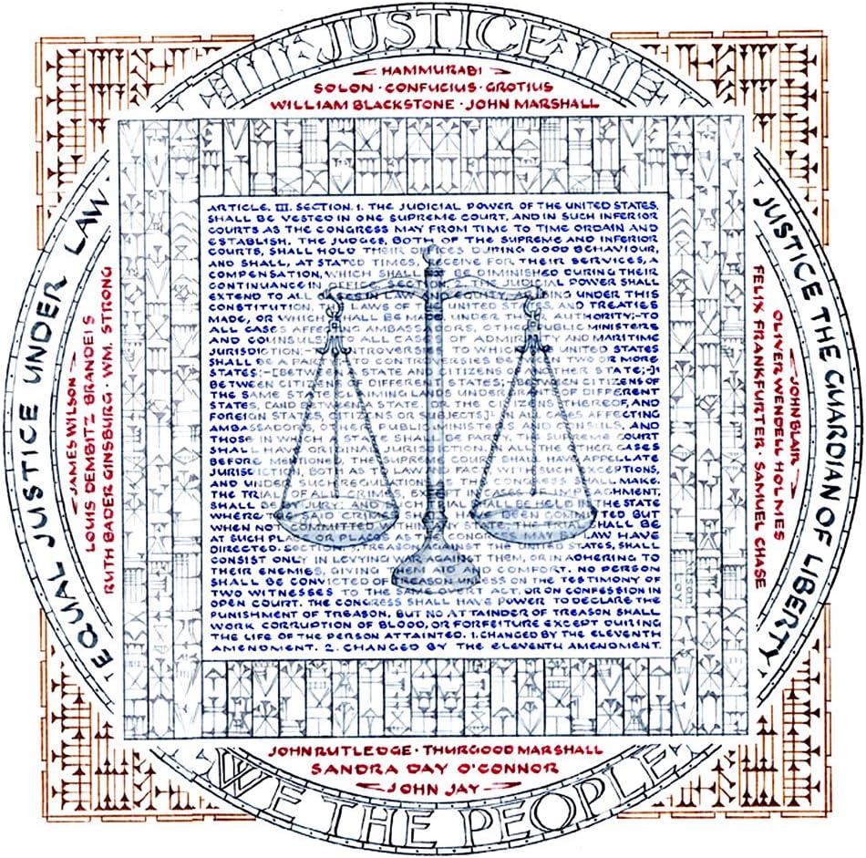 Literary CalligraphyArticle 3: Justice Art Print By Susan Loy