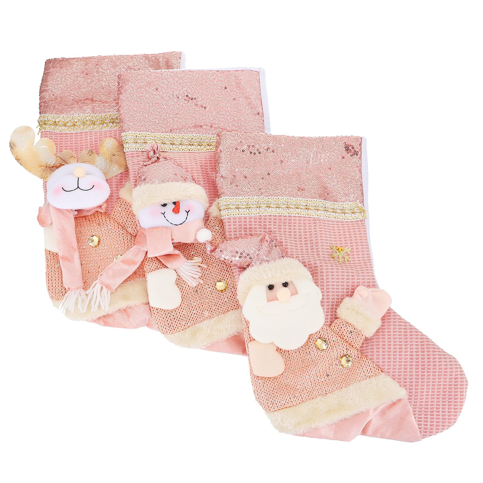Chaussettes de Noël à motifs pour décorer la cheminée en famille