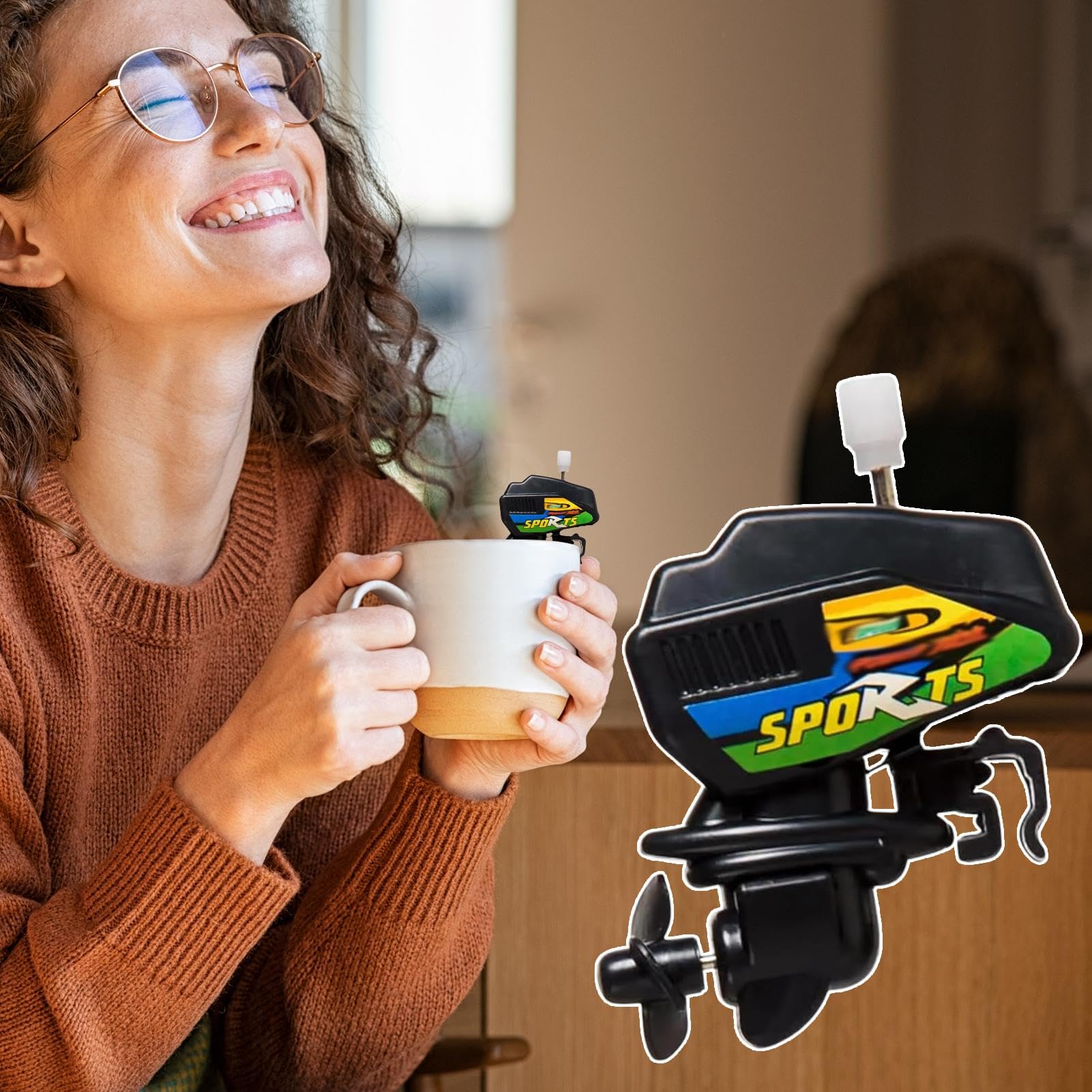 Boat Motor Coffee Stirrer | 6.5cm Außenbordmotor Kaffee Rührstäbchen | Außenbordmotor M-ini Bootsmotor Kaffeemixer Neuheit Getränkerührer | Kreative Bootsmotor Kaffeemaschine Kaffee Gadgets