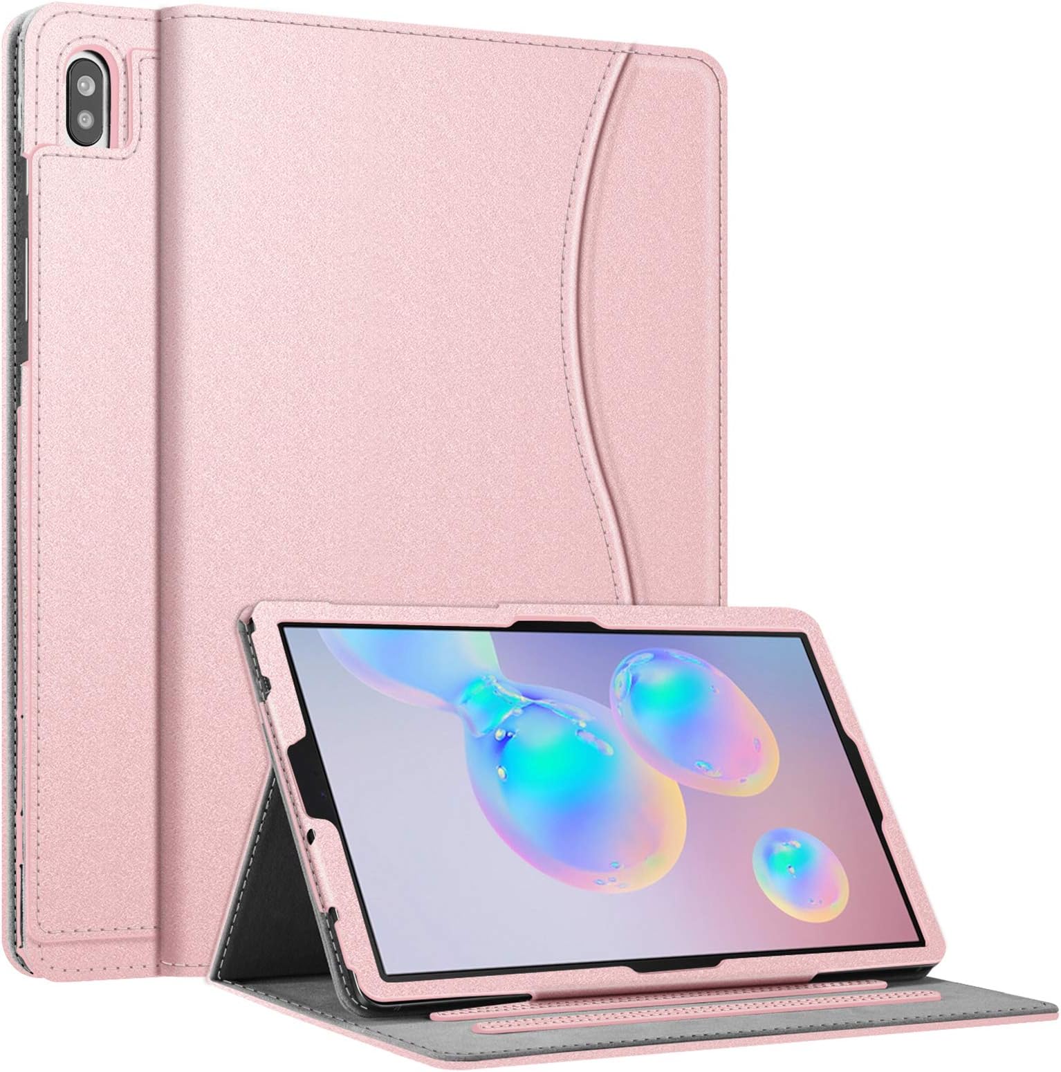 QYiiD Backlit Touchpad Keyboard Case voor Galaxy Tab S6 10.5 inch 2019 (Model SM-T860/T865/T867), [Ondersteunt S Pen Charging] Magnetisch Afneembaar Bluetooth-toetsenbord met PU Lederen Stand Cover