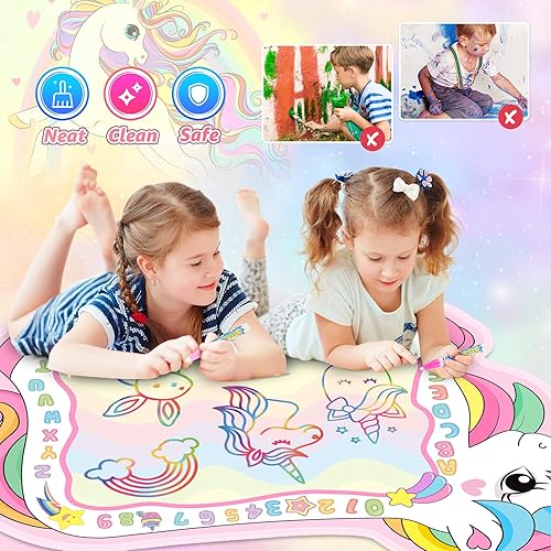 Miniatura 2 de Regalos de unicornios para niñas, juguetes para niños pequeños de 3, 4 y 5 años, para niños y niñas, tapete para garabatos de agua de unicornio,