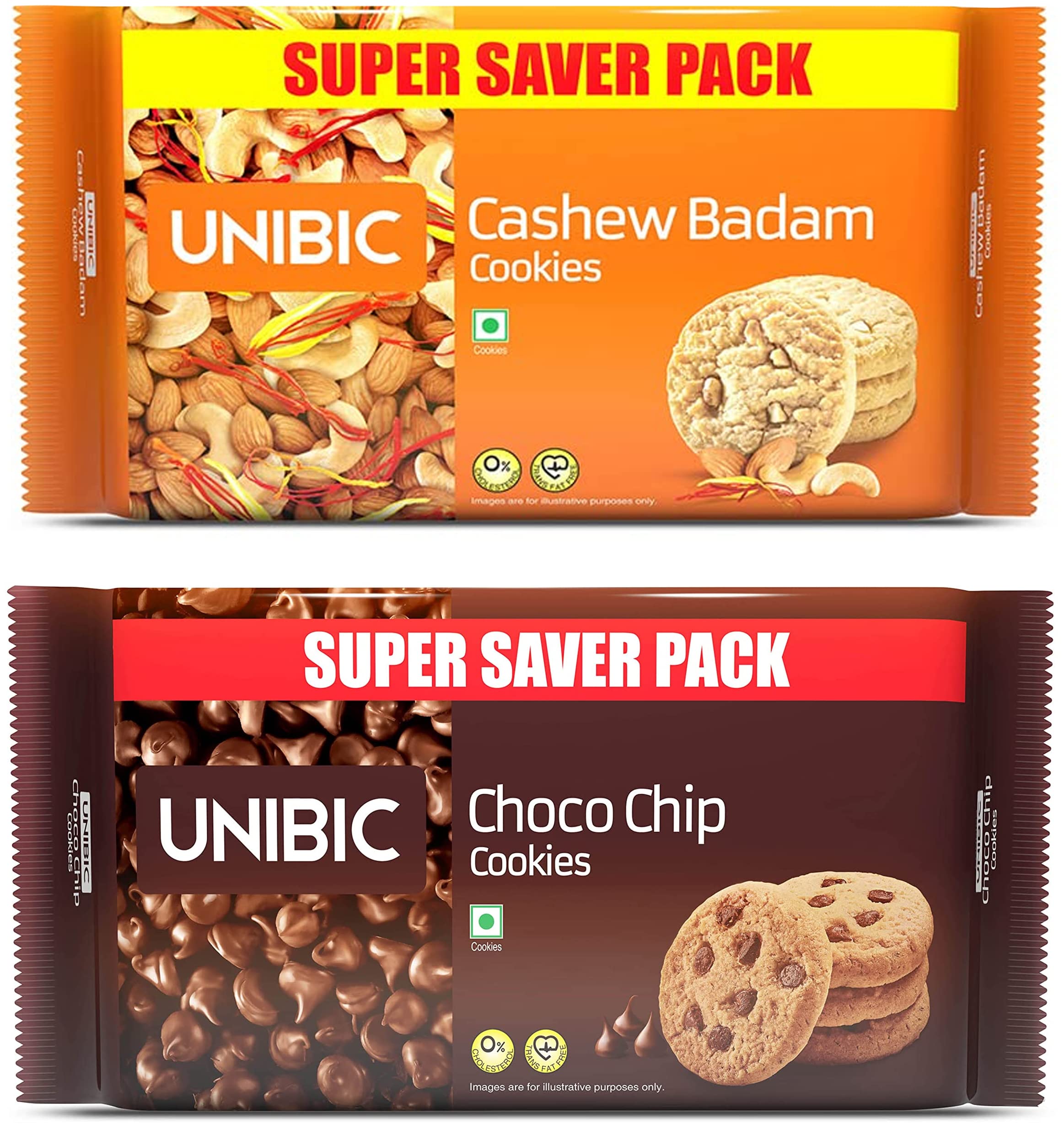 Unibic Cashew and Choco Chip Cookies Combo, 500g x 2 (B08BZLBR4W) Amazon Price History, Amazon Price Tracker
