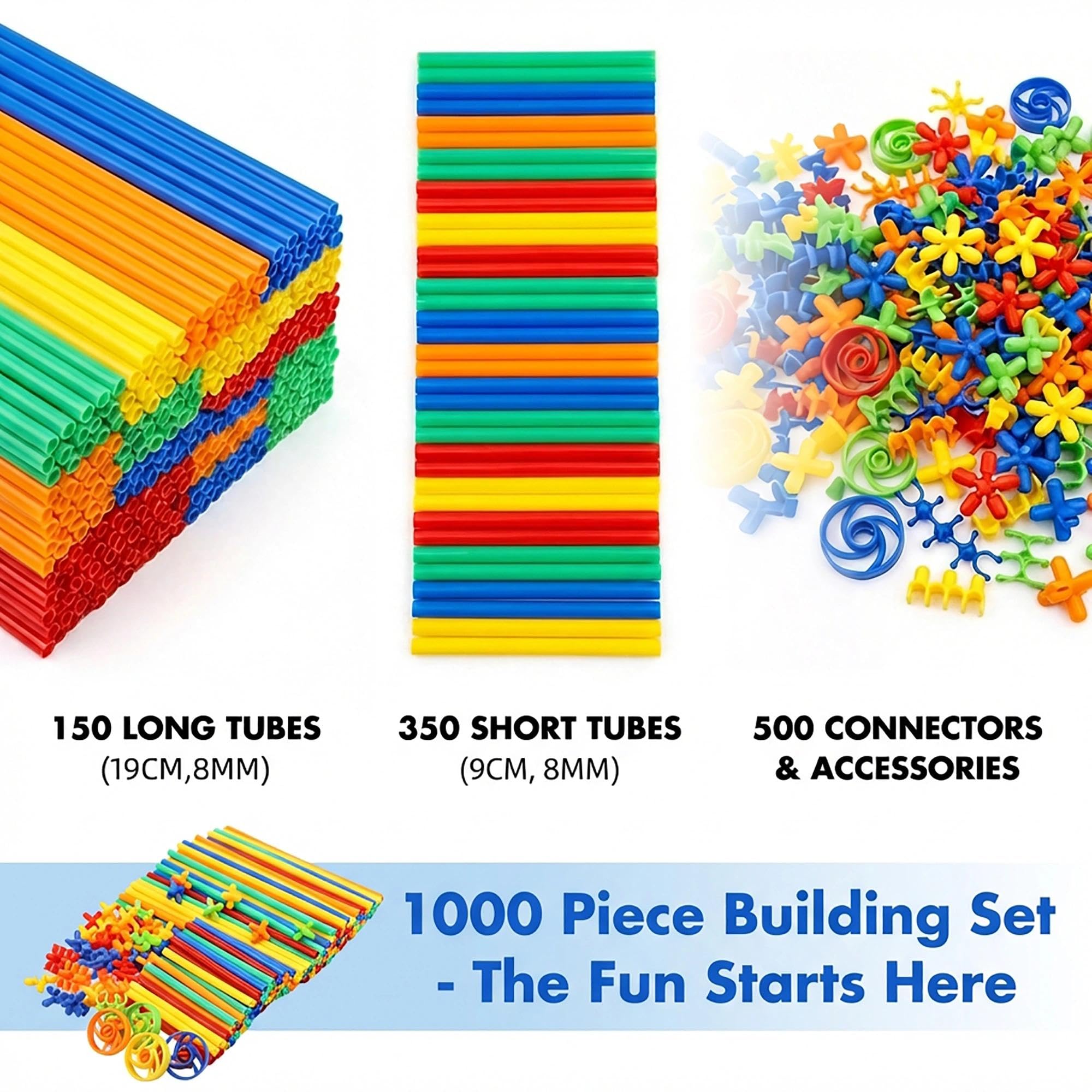WYSWYG de construcción, Juego para niños, Juguetes educativos de, Juegos creativos para niños y niñas, Juguetes de construcción para 3, 4, 5, 6 y más，1000 pcs