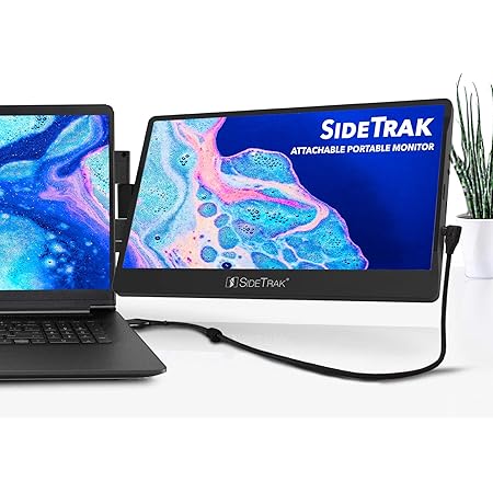 New SideTrak Swivel Attachable Portable Monitor for Laptop 12.5” FHD IPS Rotating Dual Laptop Screen | Compatible with Mac, PC, & Chrome | Powered by USB or Mini HDMI (12.5" Single Monitor)