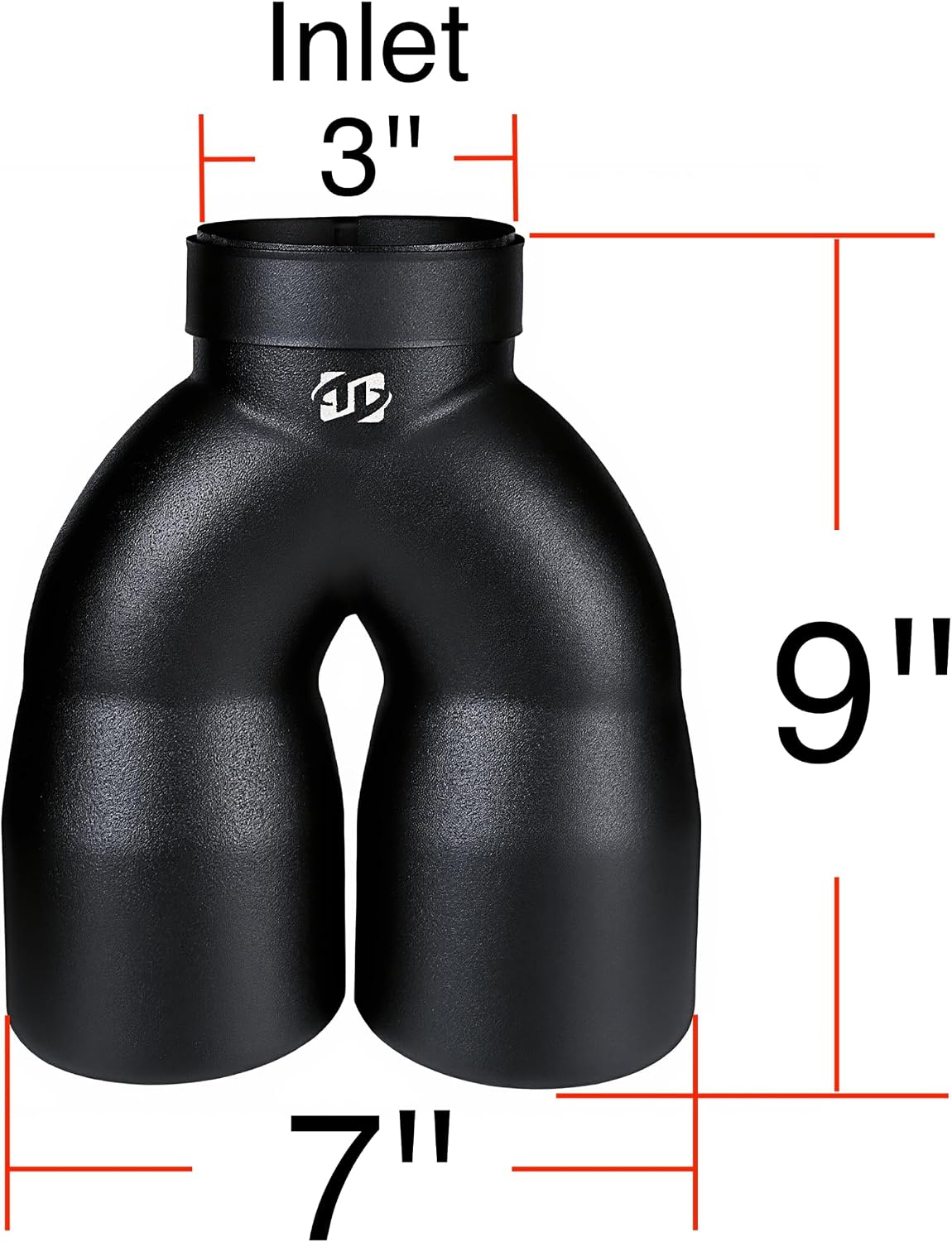 Black Dual Exhaust Outlet Tip, Stainless Steel, 3 inch Inlet