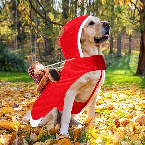 Miniatura 10 de BWOGUE - Ropa de navidad para mascotas, disfraz de Papá Noel, cosplay para fiestas, disfraces de perros y gatos, pequeños, medianos y grandes