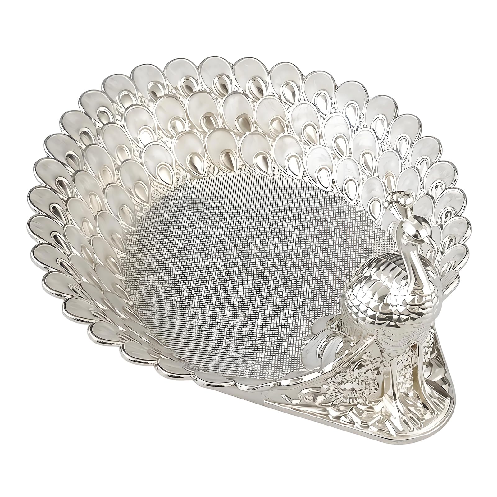 APGLSXY Peacocks Themed Snacks Holder Cookie Storage Bowl for Organizing Treats in Modern Living Space Metal Candy Dishes