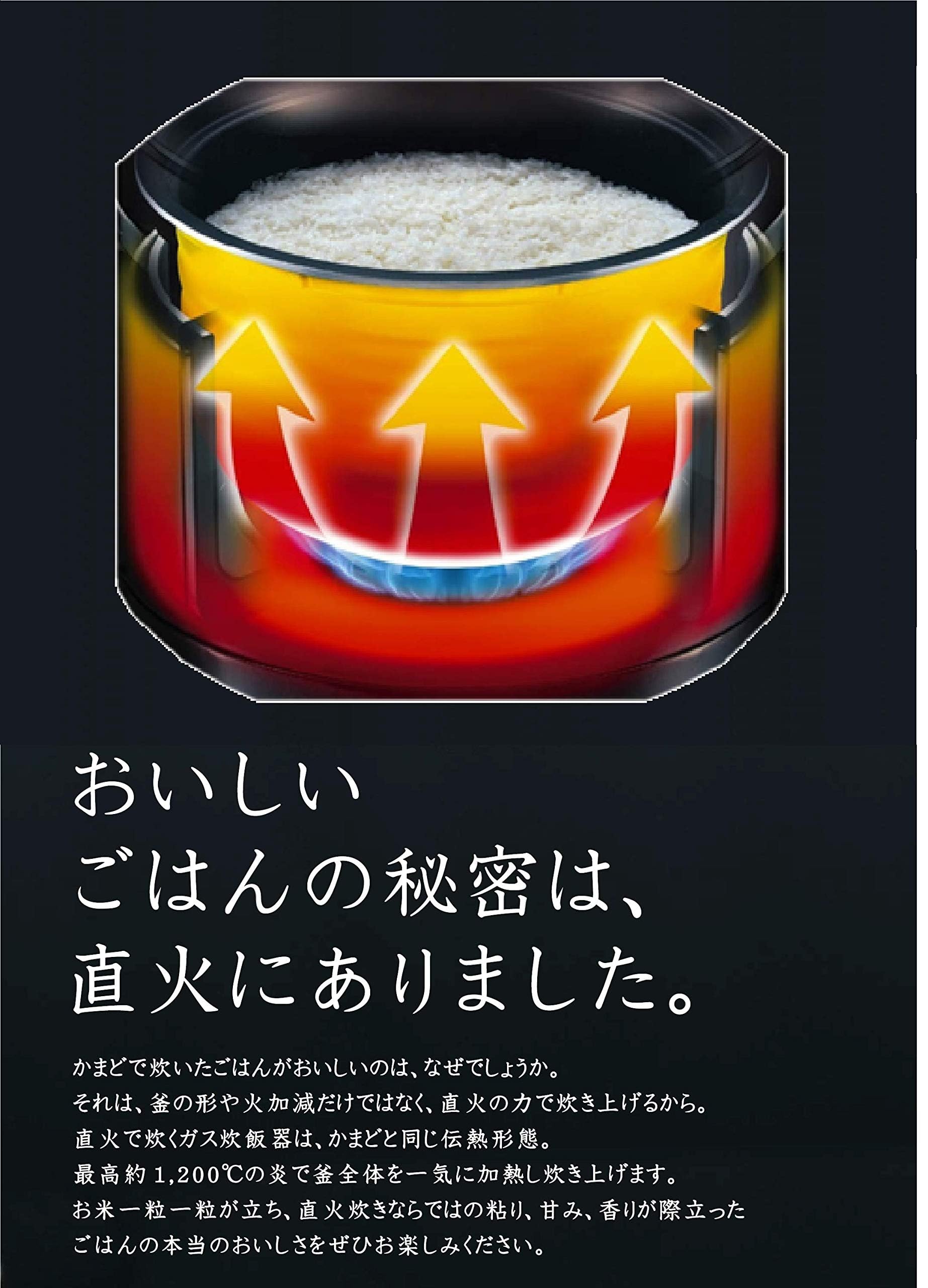 Amazon | ガス炊飯器 5合 ブラウン プロパンガス用 | ノーブランド品