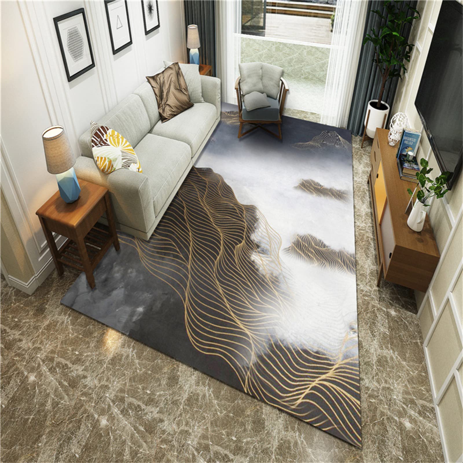 Dekoracje wnętrz dywan abstrakcyjny salon odporny na plamy duże dywany na zewnątrz szary dywan na schody do kuchni wystrój domu dywan akcesoria wyprzedaż 130 x 190 cm