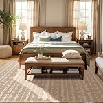 Tapis 6x9 pour salon, tapis vintage boho lavable avec dos antidérapant, tapis intérieur Deerly pour chambre, salle à manger, café