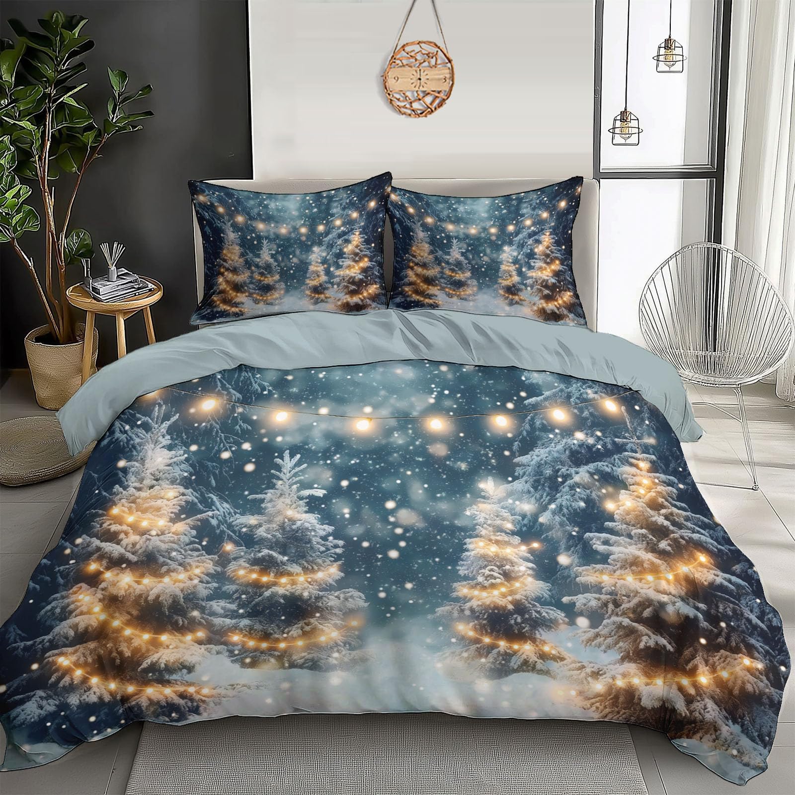 Housse de couette Noël 200x200 : changez de décor d'hiver sans encombrer vos placards