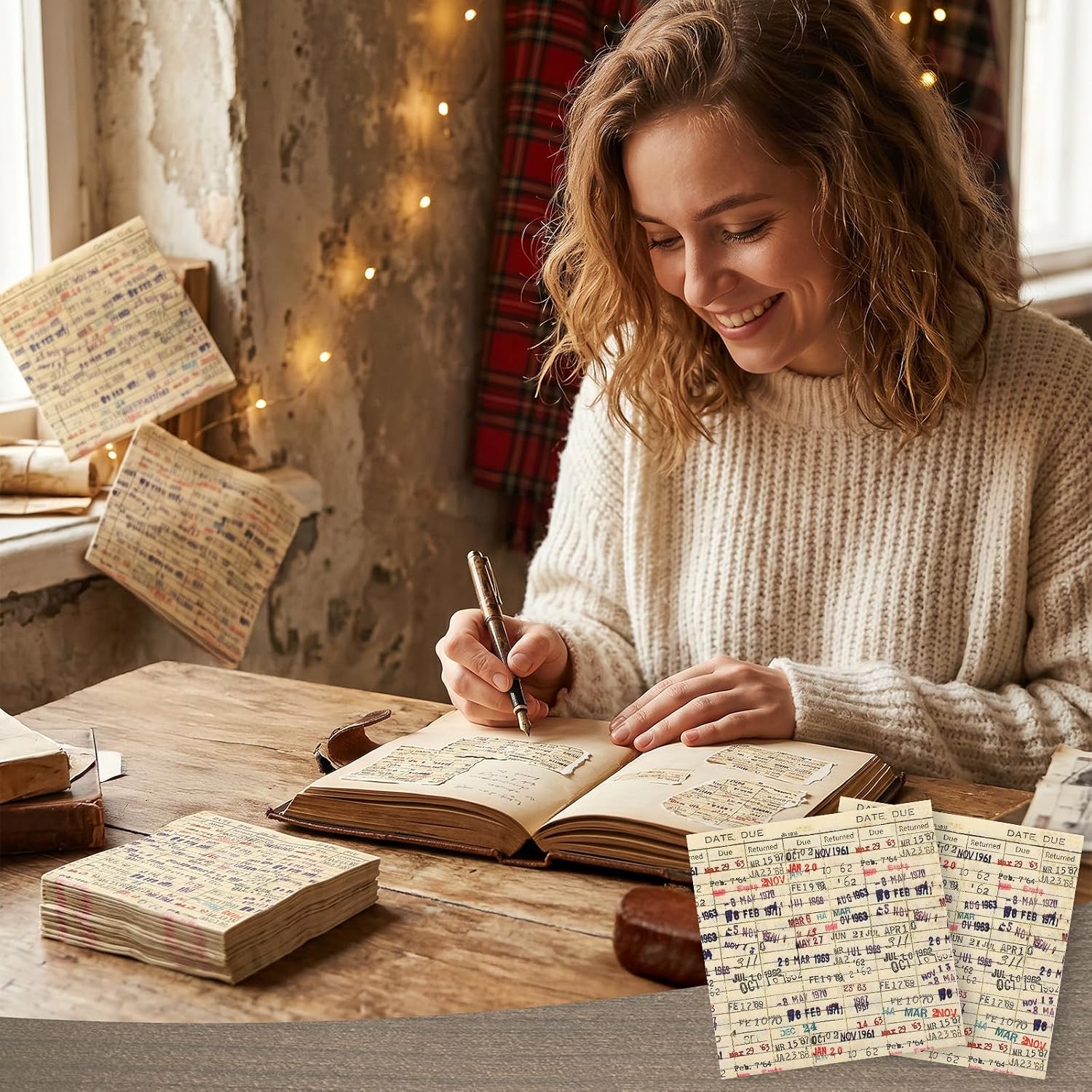 25Pcs Book Club Due Date Card Napkins Vintage Library Paper Napkins Disposable Beverage Party Decorations Books Lovers Gifts for Books Birthday Reading Themed Party Supplies